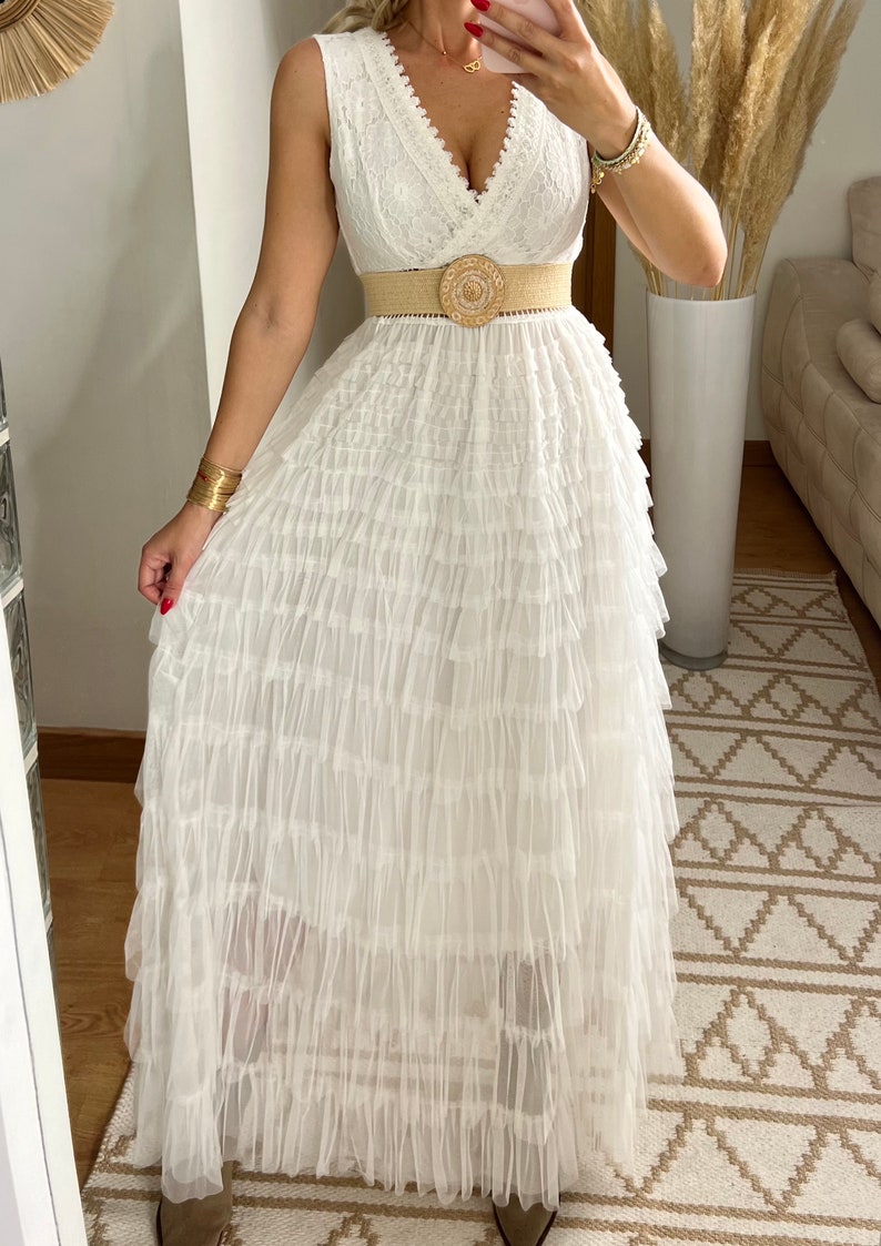 Robe de mariée Boho, robe maxi boho, robe boho dété, robe boho vintage, robe boho pour femme, patron de robe, robe boho de mariage. image 3