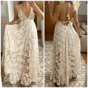 Boho wedding dress, maxi boho dress, summer boho dress, vintage boho dress, dress boho for women, dress pattern, wedding boho dress. zdjęcie 1