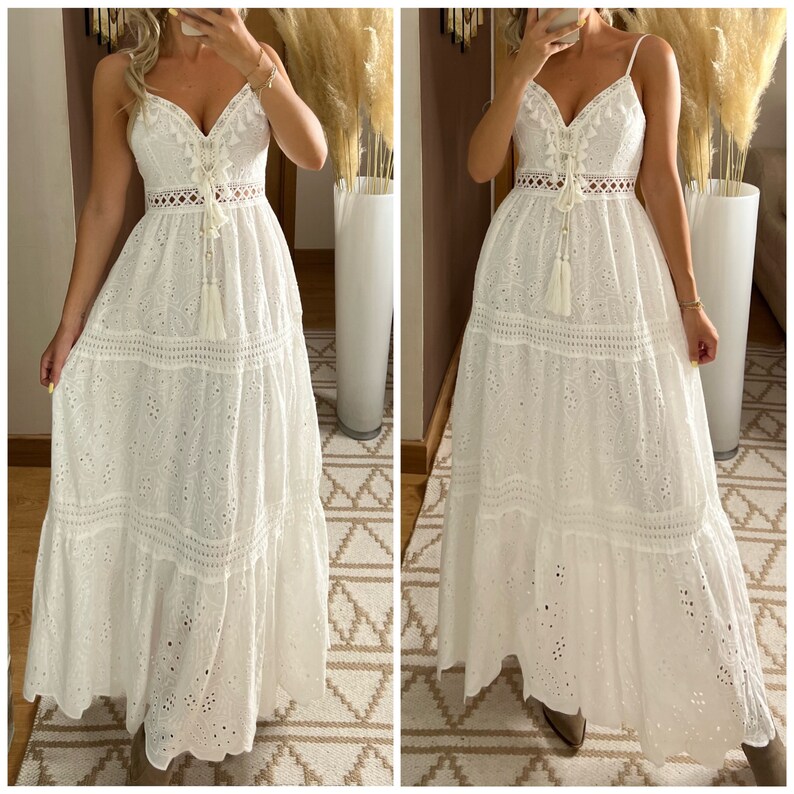 Maxi boho dress, boho white dress, boho white maxi dress, boho white dress women, boho dress, boho dress for women, White boho maxi dress. 