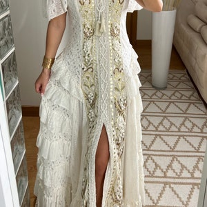 Robe de mariée Boho, robe maxi boho, robe boho dété, robe boho vintage, robe boho pour femme, patron de robe, robe boho de mariage. image 3