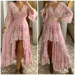 Robe de mariée Boho, robe maxi boho, robe boho dété, robe boho vintage, robe boho pour femme, patron de robe, robe boho de mariage. image 7