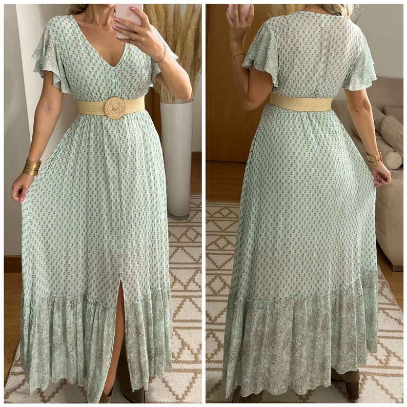 Robe Boho pour femme, robe maxi boho, patron de robe, robe bohème, robe boho, robe maxi boho, robe d'été, boho kleid, robe maxi. image 3