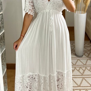 Robe de mariée Boho, robe maxi boho, robe boho dété, robe boho vintage, robe boho pour femme, patron de robe, robe boho de mariage. image 3