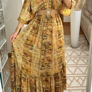 Maxikleid für Damen, Boho-Kleid, Maxi-Boho-Kleid, Schnittmuster, Kleid Boho, Seidenkleid, Sommerkleid, Maxikleid für Damen, Hippie-Kleid Bild 3