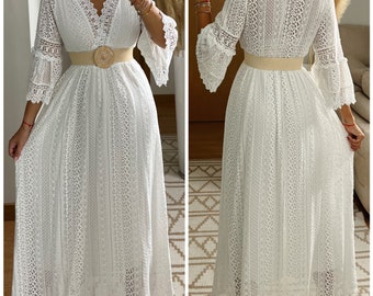 Robe de mariée Boho, robe maxi boho, robe boho d’été, robe boho vintage, robe boho pour femme, patron de robe, robe boho de mariage.