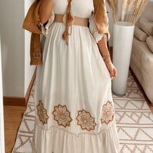 Robe femme, robe d'automne, robe d'hiver, robe de mariée boho, boho kleid, robe boho pour femme, robe maxi boho, robe bohème, robe boho. image 6