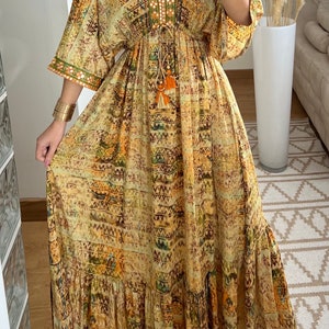 Maxikleid für Damen, Boho-Kleid, Maxi-Boho-Kleid, Schnittmuster, Kleid Boho, Seidenkleid, Sommerkleid, Maxikleid für Damen, Hippie-Kleid Bild 4