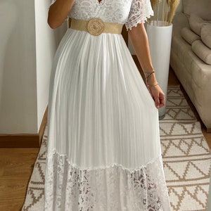 Robe de mariée Boho, robe maxi boho, robe boho dété, robe boho vintage, robe boho pour femme, patron de robe, robe boho de mariage. image 8