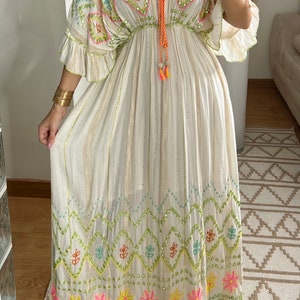 Robe de mariée Boho, robe boho, robe maxi, robe maxi boho, robe bohème, boho kleid, robe maxi blanche, robe boho pour fille, robe boho. image 2