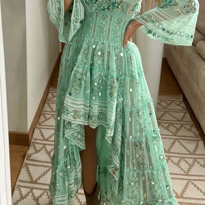 Robe de mariée Boho, robe maxi boho, robe boho dété, robe boho vintage, robe boho pour femme, patron de robe, robe boho de mariage. image 6