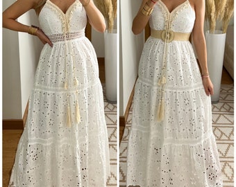 Boho dress, boho wedding dress, boho kleid, boho dress for woman, boho maxi dress, bohemian dress, maxi dress, boho white dress, White dress