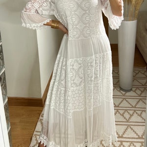 Robe de mariée Boho, robe maxi boho, robe boho dété, robe boho vintage, robe boho pour femme, patron de robe, robe boho de mariage. image 2