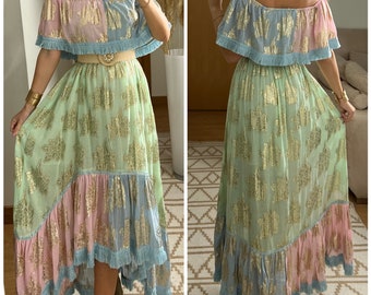 Boho-Kleid, Rüschenkleid, Boho-Kleid, Boho-Kleid für Frau, Boho-Maxikleid, Bohemian-Kleid, Maxikleid, Boho-Kleid für Mädchen, Kleidermuster.