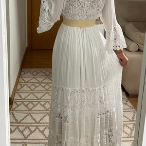 Robe de mariée Boho, robe maxi boho, robe boho dété, robe boho vintage, robe boho pour femme, patron de robe, robe boho de mariage. image 5