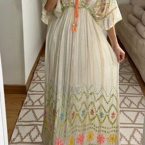 Robe de mariée Boho, robe boho, robe maxi, robe maxi boho, robe bohème, boho kleid, robe maxi blanche, robe boho pour fille, robe boho. image 8