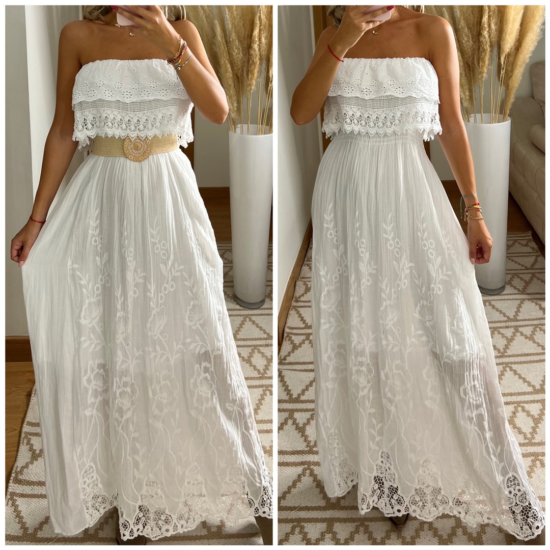 Boho Wedding Dress, Maxi Boho Dress, Summer Boho Dress, Vintage Boho ...