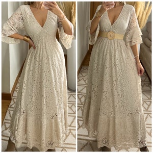 Boho wedding dress, maxi boho dress, summer boho dress, vintage boho dress, dress boho for women, dress pattern, wedding boho dress. imagen 2