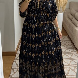 Robe bohème, robe de mariée bohème, robes maxi, robe bohème pour mariage, robe noire, robe hippie, robe bohème pour femme, robe bohème pour fille. image 9