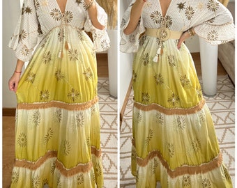 Kleid Boho, Boho-Hochzeitskleid, Maxikleid, Bohemian-Kleid, Schnittmuster, Boho-Maxikleid, Boho-Kleid für Frauen, Boho-Kleid, Boho-Hochzeit.