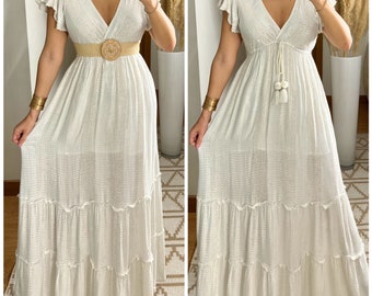 Boho-Hochzeitskleid, Maxi-Boho-Kleid, Sommer-Boho-Kleid, Vintage-Boho-Kleid, Boho-Kleid für Frauen, Kleidermuster, Hochzeits-Boho-Kleid.