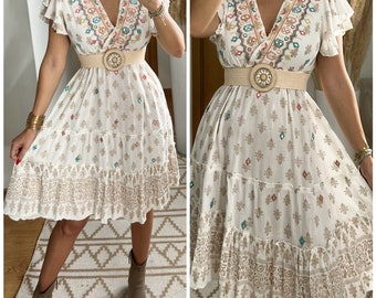 Mini robe boho, robe blanche, robe bohème, robe de mariée boho, robe en dentelle, robe boho, boho kleid, robe de mariée boho, robes boho femmes