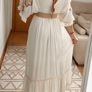 Robe femme, robe d'automne, robe d'hiver, robe de mariée boho, boho kleid, robe boho pour femme, robe maxi boho, robe bohème, robe boho. image 4