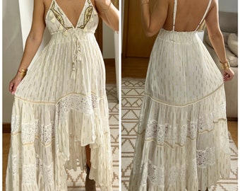 Boho-Hochzeitskleid, Maxi-Boho-Kleid, Sommer-Boho-Kleid, Vintage-Boho-Kleid, Boho-Kleid für Frauen, Kleidermuster, Hochzeits-Boho-Kleid.