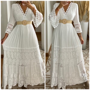 Boho wedding dress, maxi boho dress, summer boho dress, vintage boho dress, boho dress for women, dress pattern, wedding boho dress.