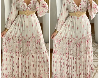 Maxi dress autumn, boho dress,dress white, bohemian dress, vintage boho dress, dress boho for women, dress pattern, wedding boho dress.