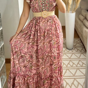 Seidenkleid, Maxikleid, Maxi-Boho-Kleid, Sommerkleid, Schnittmuster, Kleid Boho, Hippie-Kleid, Seiden-Maxikleid, Bohemian-Kleid, Boho-Kleid. Bild 5