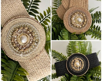 Boho Belt vrouwen, raffia riem voor dames, boho riem jurk, boho, hippie riem, vintage riem, gratis verzending, raphia, ceinture, riem voor jurk.