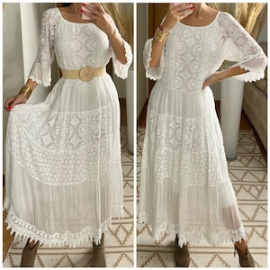 Robe de mariée Boho, robe maxi boho, robe boho dété, robe boho vintage, robe boho pour femme, patron de robe, robe boho de mariage. image 1