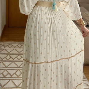 Robe maxi boho, robe blanche, robe bohème, robe bohème vintage, robe boho pour femme, patron de robe, robe bohème mariage, robe bohème. image 6