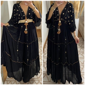 Robe Boho, robe à volants, boho kleid, robe boho pour femme, robe maxi boho, robe bohème, robe maxi, robe boho pour fille, patron de robe. image 2