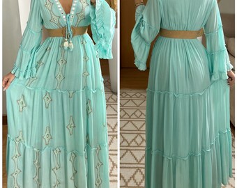 Robe Boho, robe à volants, boho kleid, robe boho pour femme, robe maxi boho, robe bohème, robe maxi, robe boho pour fille, patron de robe.