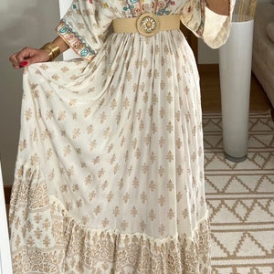 Maxi-Boho-Kleid, Kleid weiß, Bohemian-Kleid, Vintage-Boho-Kleid, Boho-Kleid für Frauen, Schnittmuster, Hochzeits-Boho-Kleid, Boho-Kleid. Bild 8