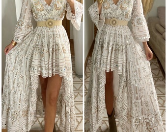 Boho-Hochzeitskleid, Maxi-Boho-Kleid, Sommer-Boho-Kleid, Vintage-Boho-Kleid, Boho-Kleid für Frauen, Kleidermuster, Hochzeits-Boho-Kleid.