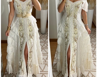 Boho wedding dress, maxi boho dress, summer boho dress, vintage boho dress, boho dress for women, dress pattern, wedding boho dress.