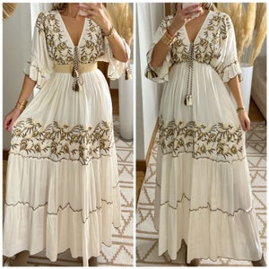 Robe style boheme blanche new arrivals