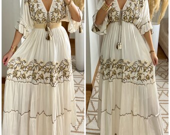 Boho wedding dress, dress boho, maxi dress, maxi boho dress, bohemian dress, boho kleid, white dress, boho dress for girl, boho dress.