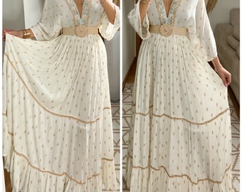 Robe maxi boho, robe blanche, robe bohème, robe bohème vintage, robe boho pour femme, patron de robe, robe bohème mariage, robe bohème.