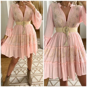 Mini-Boho-Kleid, weißes Kleid, Bohemian-Kleid, Boho-Hochzeitskleid, Spitzenkleid, Boho-Kleid, Boho-Kleid, Hochzeitskleid Boho, Boho-Kleider für Frauen Bild 3