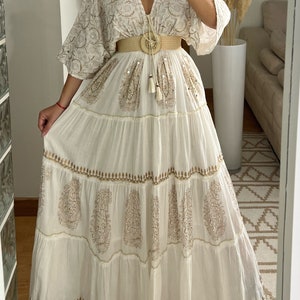 Robe de mariée Boho, robe maxi boho, robe boho d'été, robe bohème, robe boho pour femme, robe boho, robe boho, robe boho de mariage. image 3