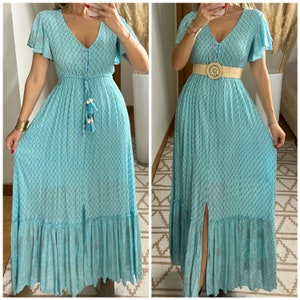 Robe Boho pour femme, robe maxi boho, patron de robe, robe bohème, robe boho, robe maxi boho, robe d'été, boho kleid, robe maxi. image 4