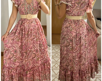 Seidenkleid, Maxikleid, Maxi-Boho-Kleid, Sommerkleid, Schnittmuster, Kleid Boho, Hippie-Kleid, Seiden-Maxikleid, Bohemian-Kleid, Boho-Kleid.