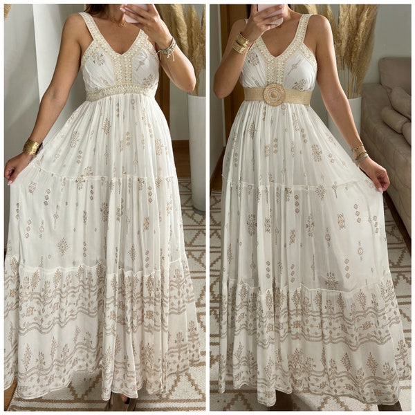 Boho dress, boho wedding dress, boho kleid, boho dress for woman, boho maxi dress, bohemian dress, maxi dress, boho white dress, White dress