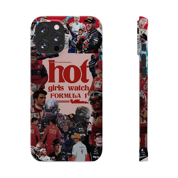 Hot Girls Watch Formule 1 F1 iPhone Formule 1 Racing Ferrari Charles Leclerc Carlos Sainz Lewis Hamilton Coque de téléphone