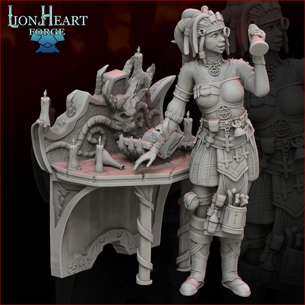 Doctor Jaqueline Benivan (2 versions + bust) | Lion Heart Forge | RPG Miniature in Resin