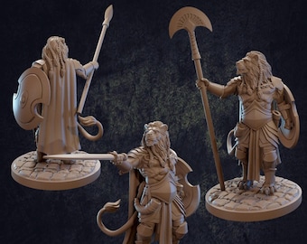 Aechelon Leonin Fighter - Dragon Trappers Lodge | UNPAINTED Miniature in Resin