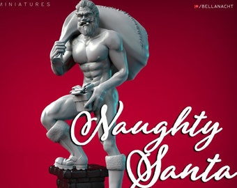 Naughty Santa (Mature) | Bella Nacht Miniatures | UNPAINTED Miniature in Resin